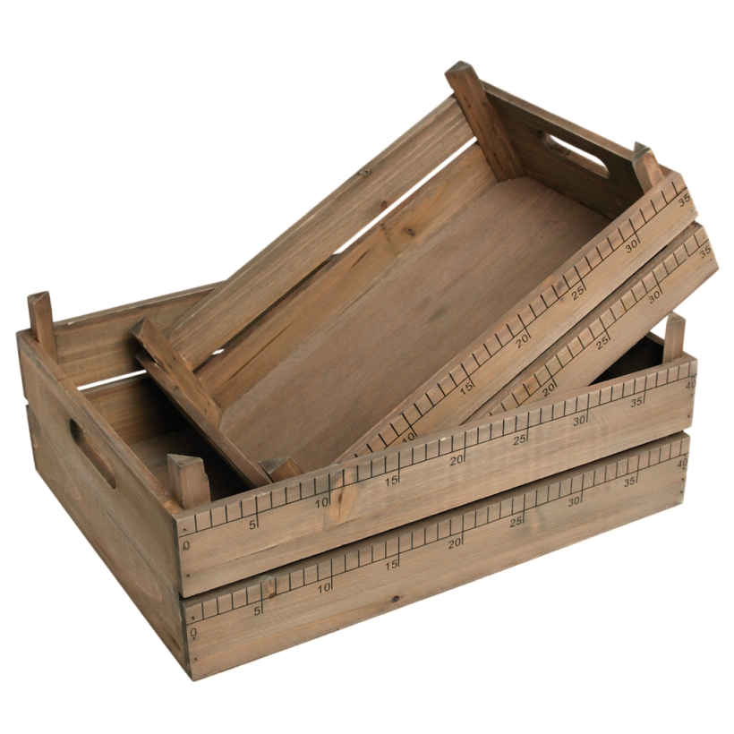 Caja de madera metro grande