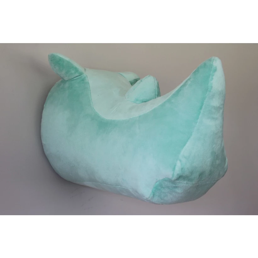 Cabeza Rinoceronte Peluche Verde