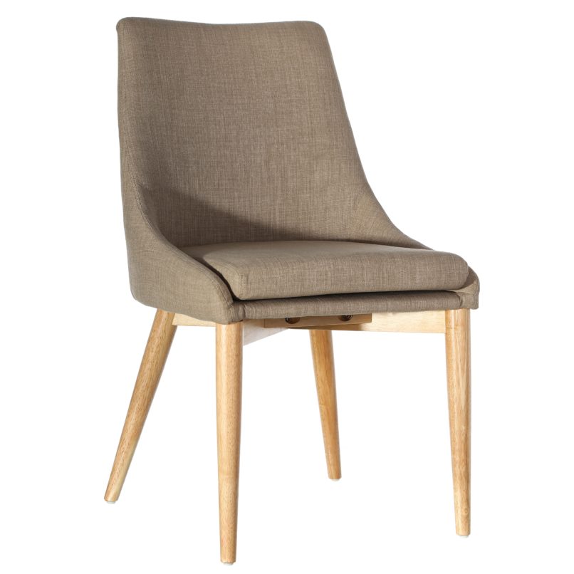 Silla tapizada color beige