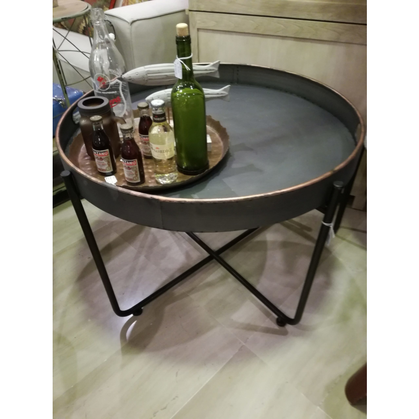 Mesa de centro antique redonda