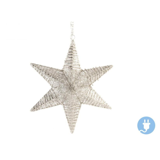 Estrella acero colgante mate