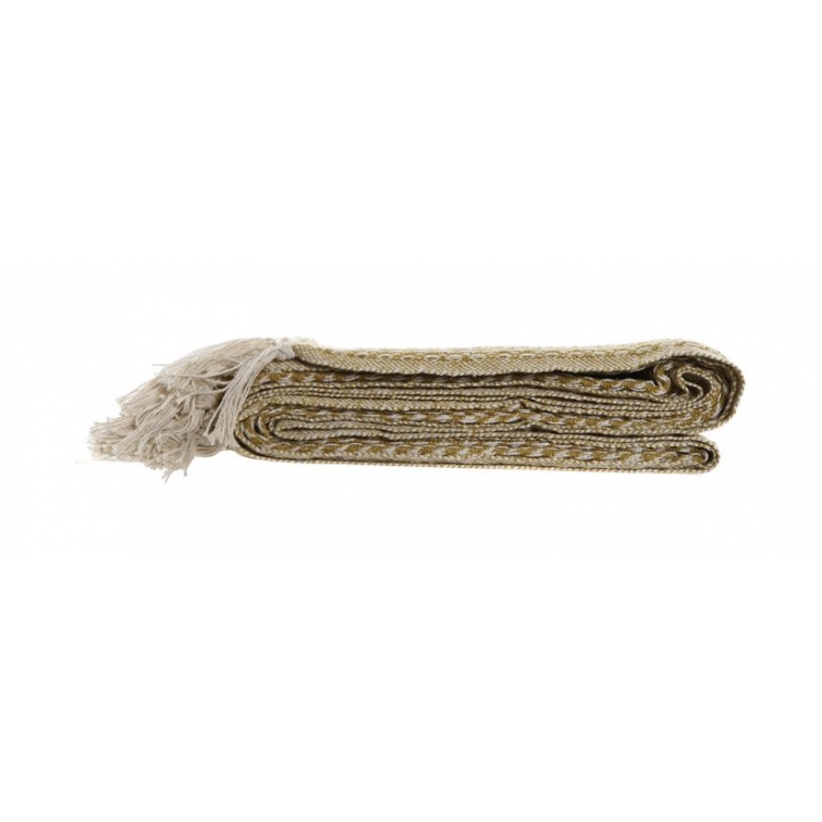 Plaid algodon gris y mostaza 4