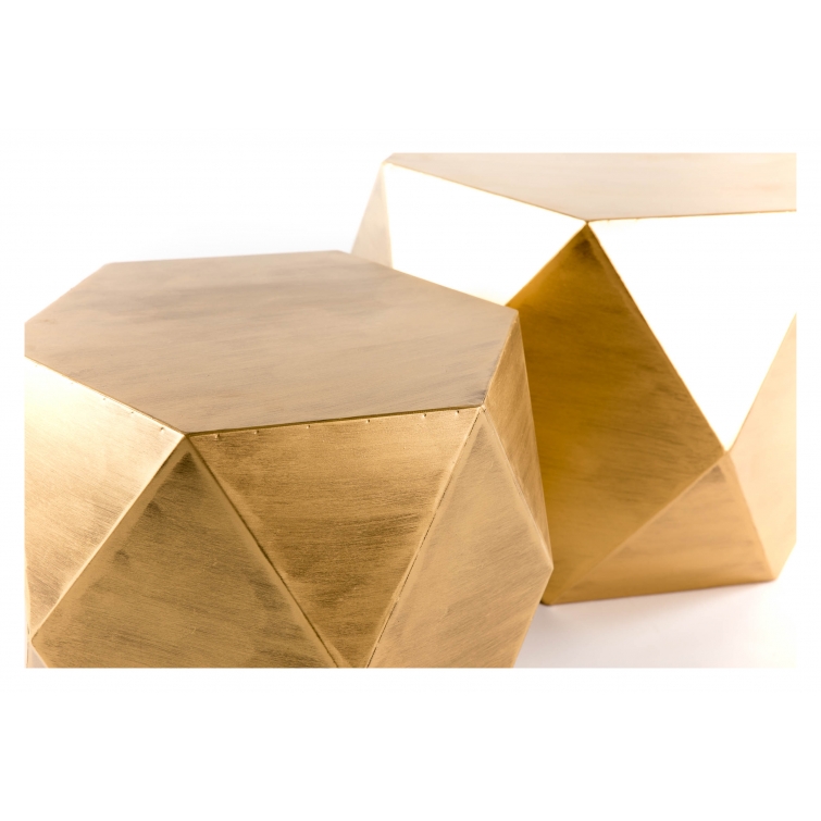 Mesa centro metalica doradas 5