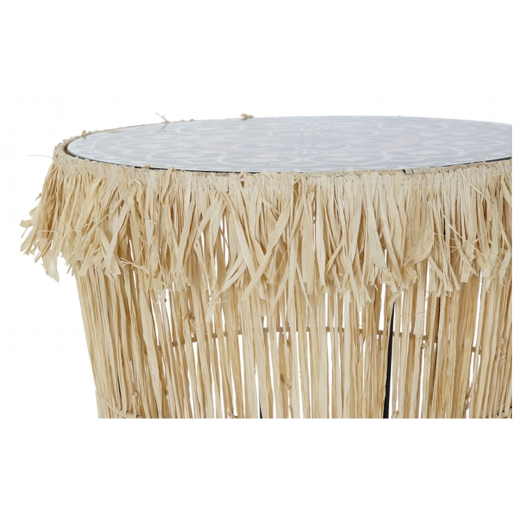 Mesa auxiliar rafia 3