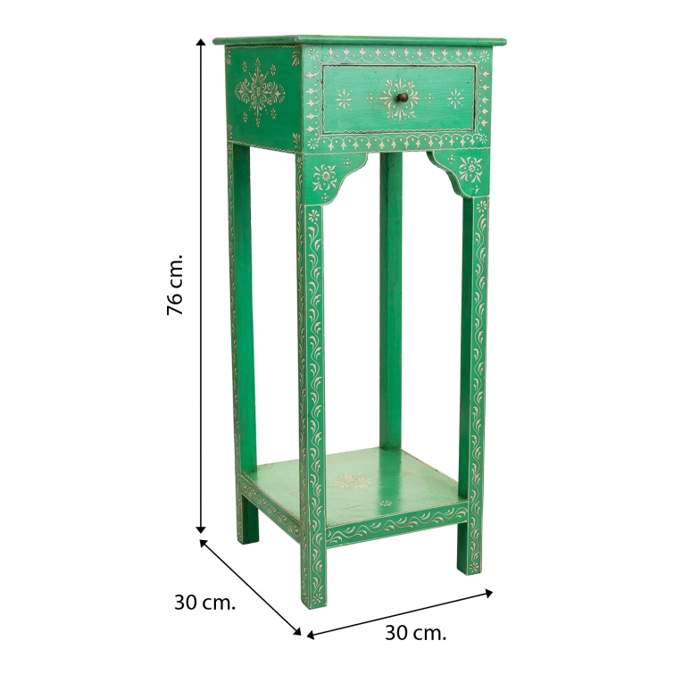 Mesita de noche verde 4