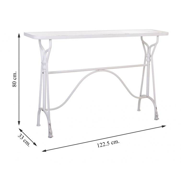 Consola metal balnca 3