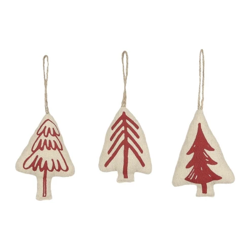 Colgador arbol de navidad tela rojo