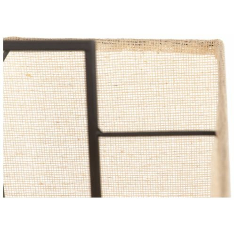 Lampara techo lino y metal negro 7