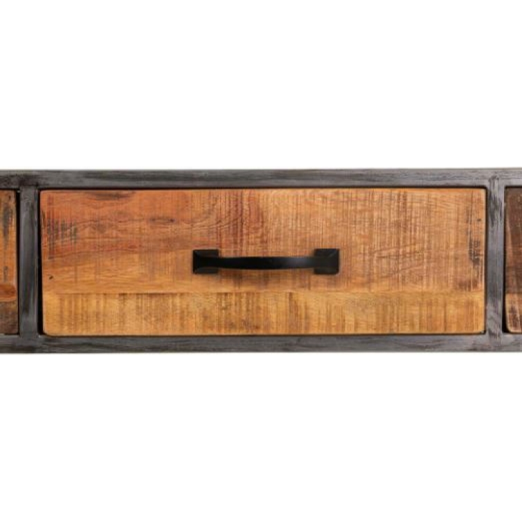 Consola industrial madera y hierro 6