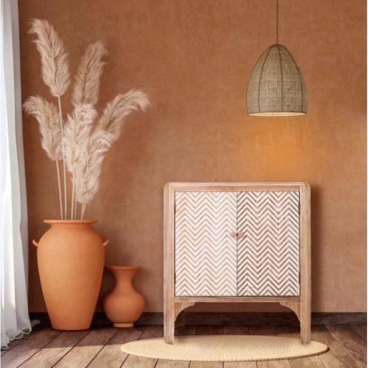 Mueble recibidor madera pequeno 8