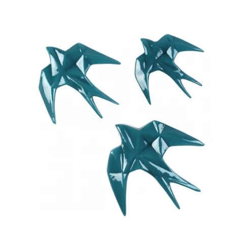set 3 golondrinas turquesa