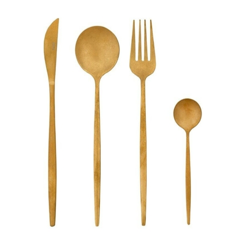 cubiertos dorados