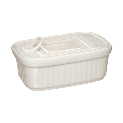 Caja de conservas con tapa de porcelana