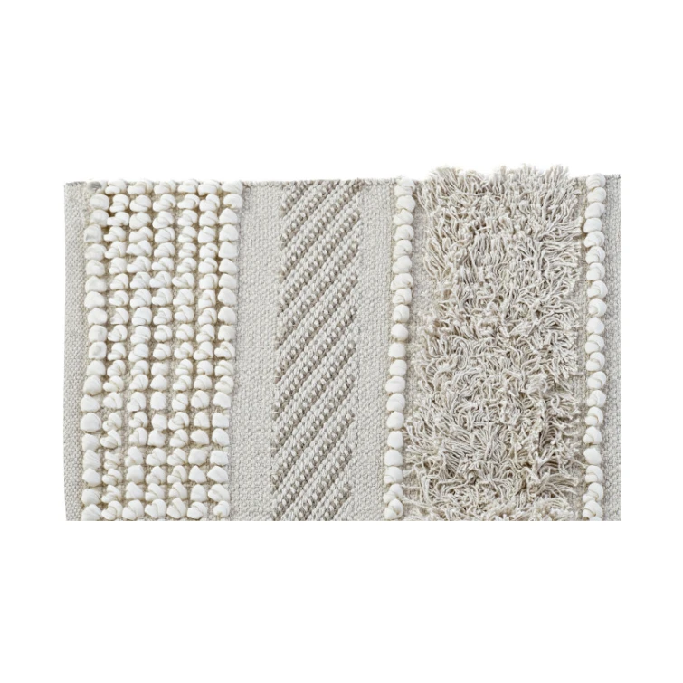 Alfombra trenzada crema