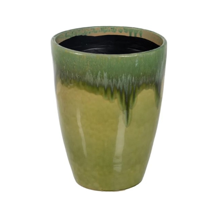 Macetero verde ceramica grande