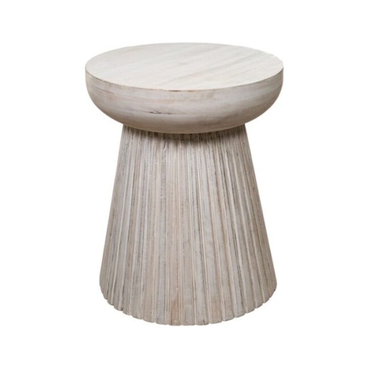 mesa madera mango natural pie cono 1