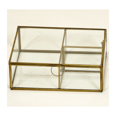 Caja cristal oro antic brass 6