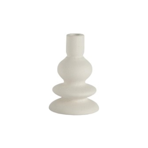 Candelabro ceramica blanco 2