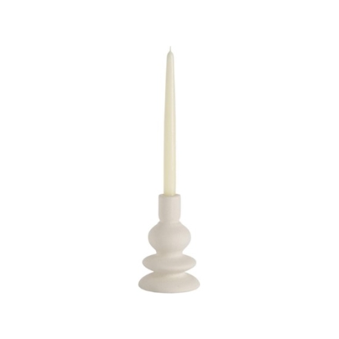 Candelabro ceramica blanco