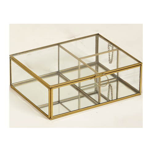 caja cristal oro