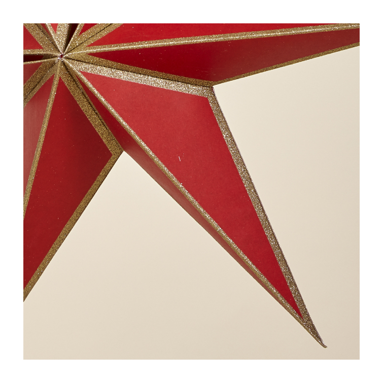 Estrella papel roja 3