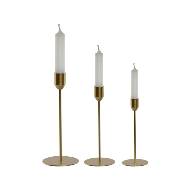 candelabro individual metal oro 2