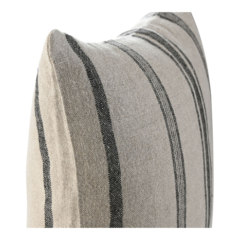 Cojin lino rallado beige 50x50 cm 2
