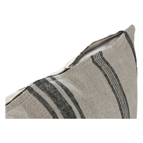 Cojin lino rallado beige 50x50 cm 3