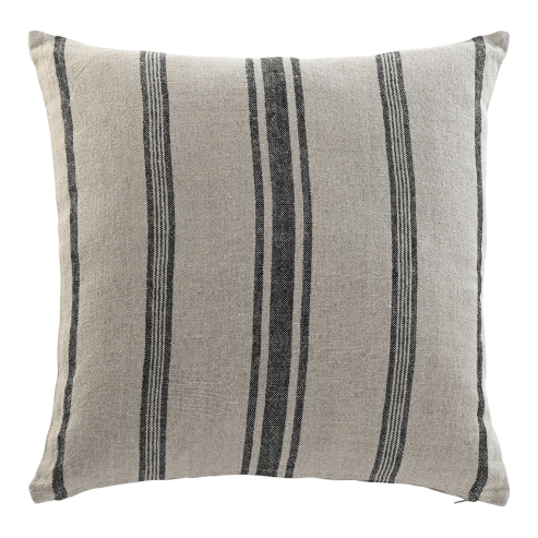 Cojin lino rallado beige 50x50 cm