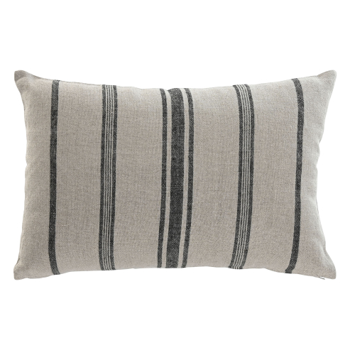 Cojin lino rallado beige 60x40 cm