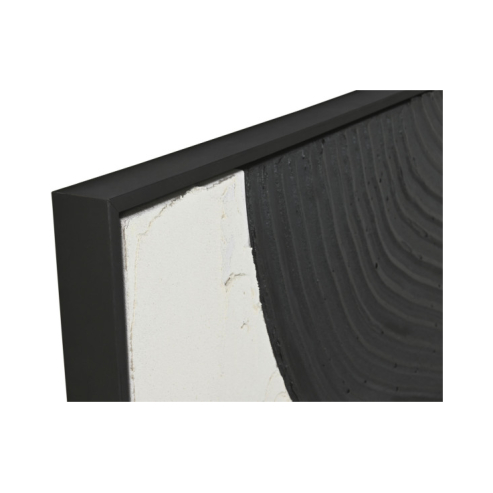 Cuadro Loosy madera blanco y negro 2