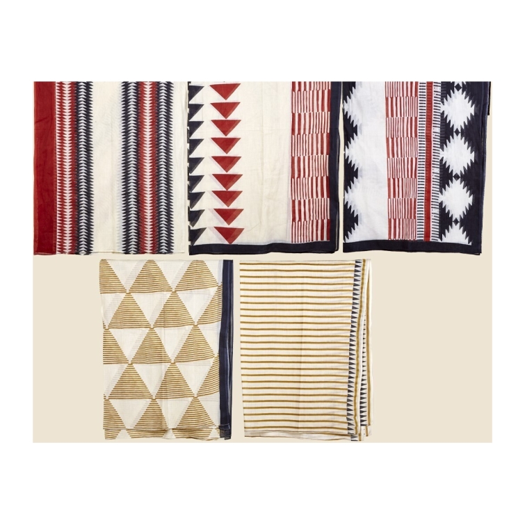 foulard etnico mostaza terracota
