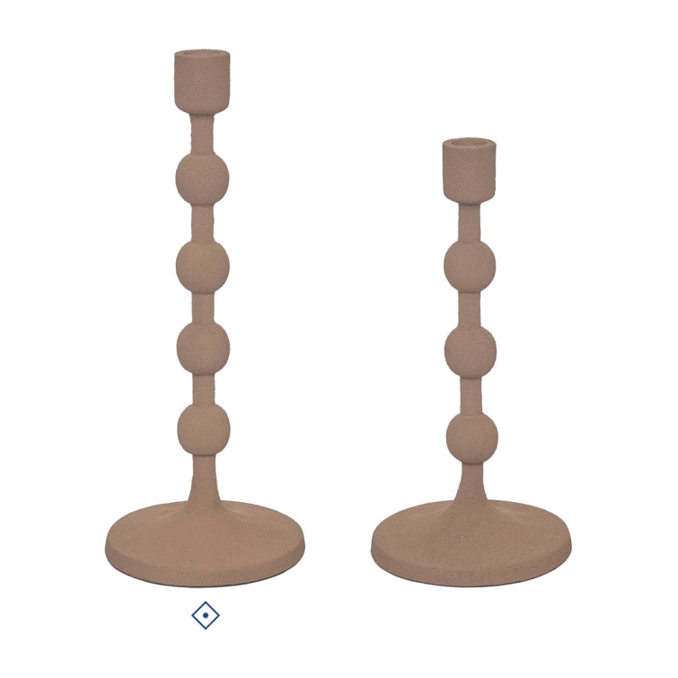 Candelabro bolas aluminio marrón ø 12 50 x 32 cm