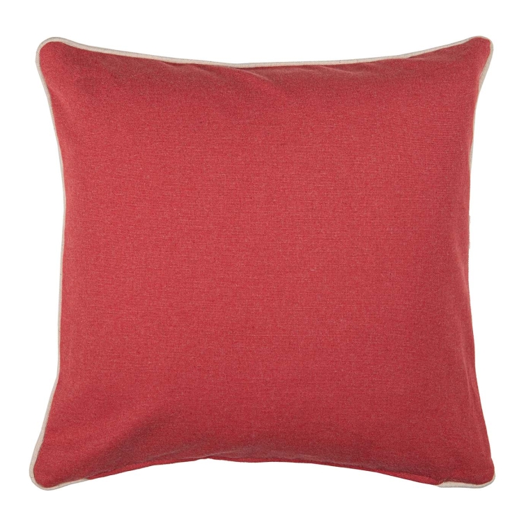 Cojín lino étnico rojo 45x45 cm 3