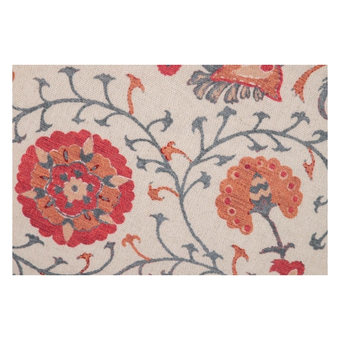 Cojín lino floral 45x45 cm 5