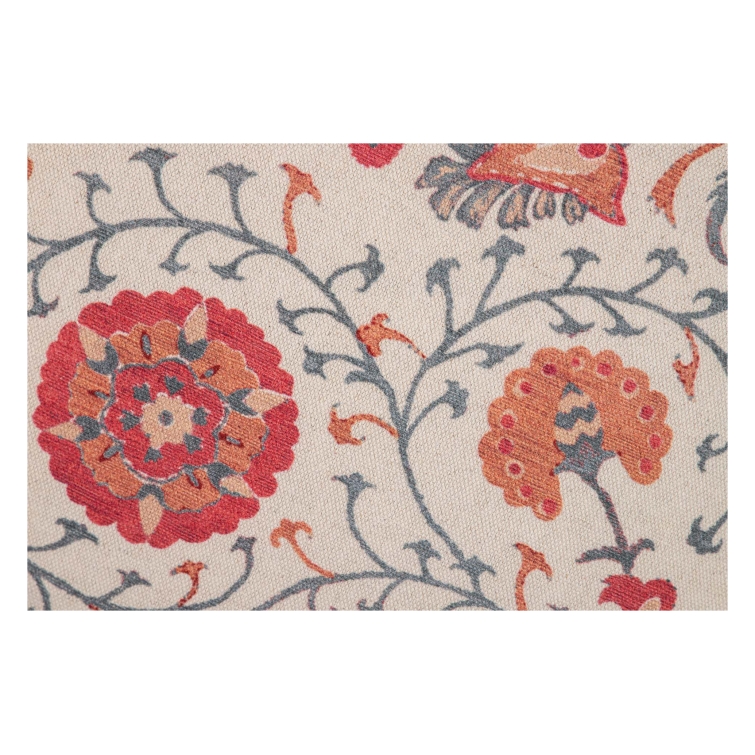 Cojín lino floral 45x45 cm 5
