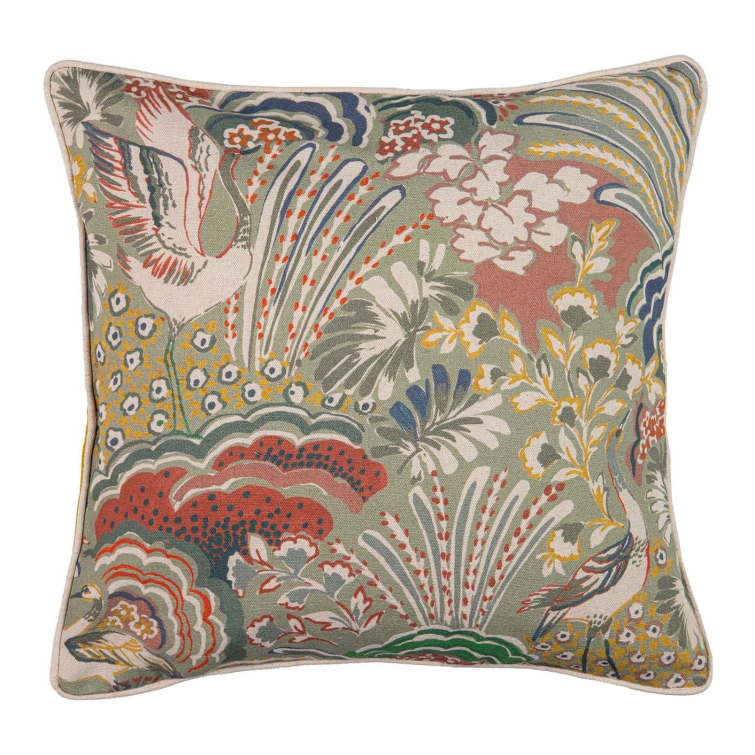 Cojin lino garzas 45x45 cm 2