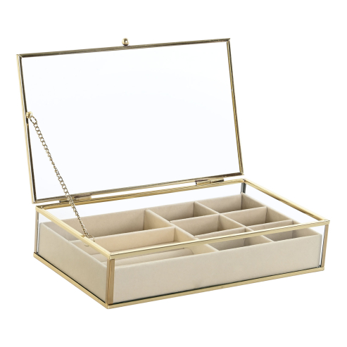 Joyero metal cristal 21x13x5 cm 11
