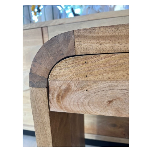 Mesita de noche curva madera 2