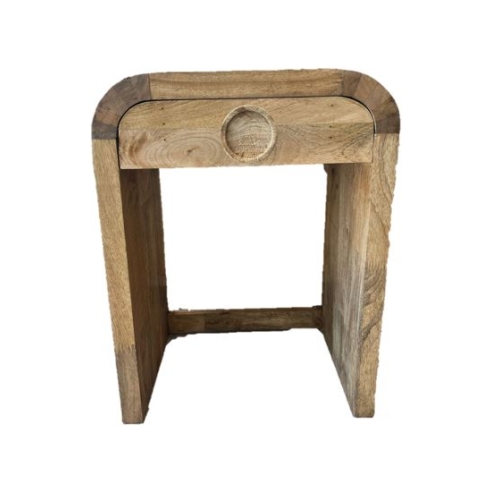 Mesita de noche curva madera 4