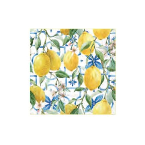Servilleta papel Mediterranean lemons 17x17 cm