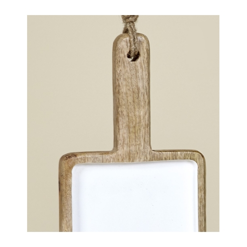 Tabla madera esmaltada blanca 2