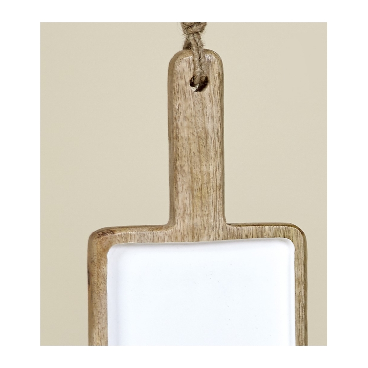 Tabla madera esmaltada blanca 2