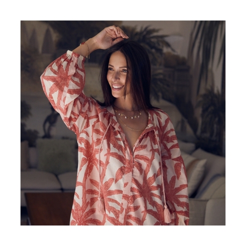Vestido palmera frambuesa 3