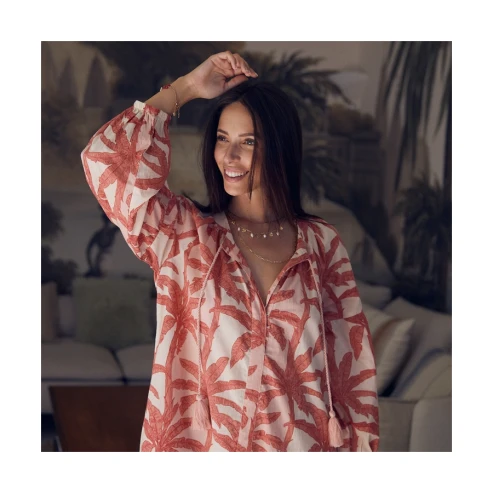Vestido palmera frambuesa 3