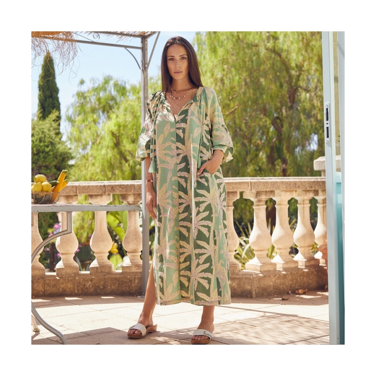 Vestido palmera verde 1