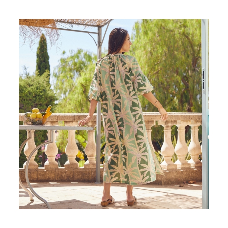 Vestido palmera verde 3