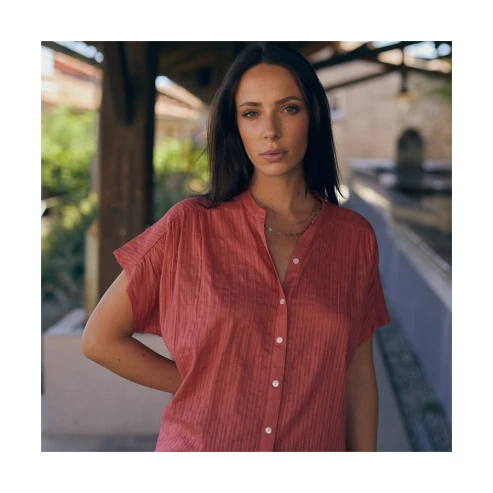 camisa manga corta frambuesa 3