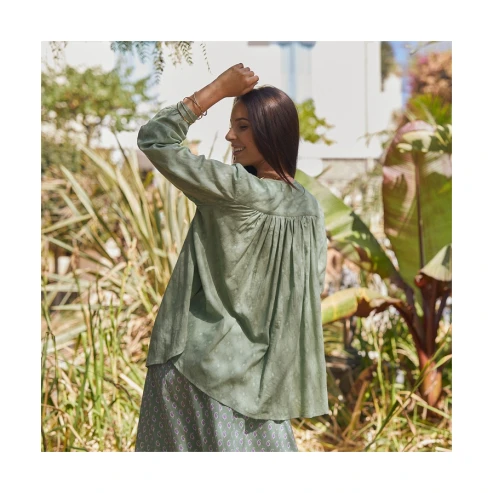 camisa manga larga verde 3