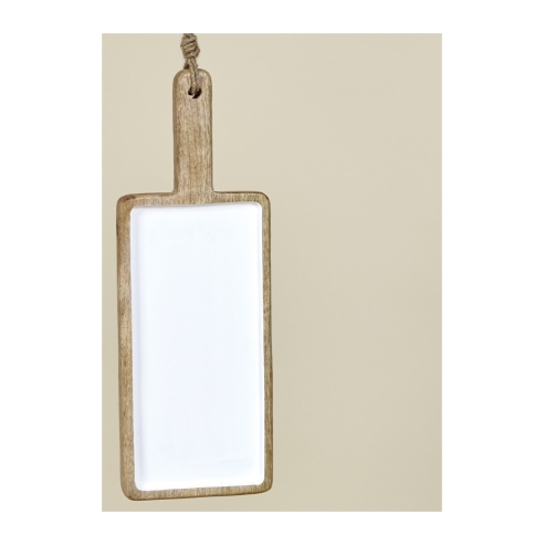 tabla madera esmaltada blanca